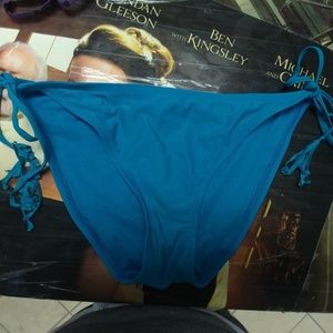 Teal Xhiliration Tie-Side Bikini Bottoms